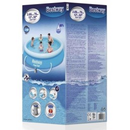Bestway 57274 greitas išsiplėtimo baseinas su filtro siurbliu 3 66m x 0,76m