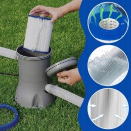 Bestway išsiplėtimo baseinas 366x76cm, 13 viename filtro siurblys