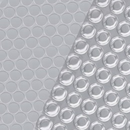 Stačiakampė plaukiojanti saulės folija baseinui, 10x5 m, sidabrinė