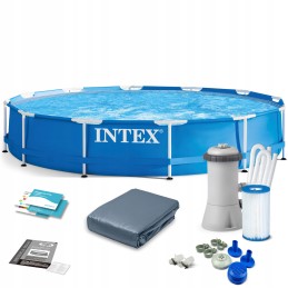 Karkasinis baseinas 366x76cm 10in1 intex 28 sodas