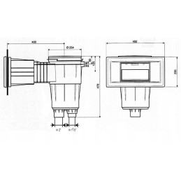 Skimmer 17 5l astralpool 11311cl129 pilka