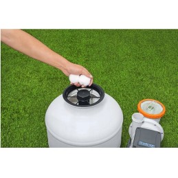 Smilšu filtra sūknis peldbaseiniem 11355l h bestway 58486 šļūteņu savienotāji