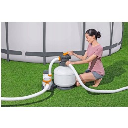 Smilšu filtra sūknis peldbaseiniem 11355l h bestway 58486 šļūteņu savienotāji