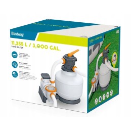 Bestway 58486 smilšu filtra sūknis peldbaseiniem 11355l h šļūteņu savienotāji