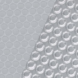 Vidaxl stačiakampė plaukiojanti saulės folija baseinui 10x5 m sidabrinė