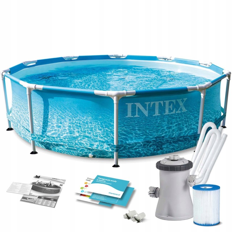 Dārza baseins 10in1 intex 305x76 cm dārza karkasa baseina vanna