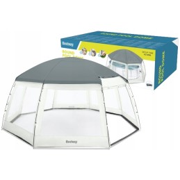 Sodo paviljonas 488x488cm baseino pavėsinės palapinės folija bestway 58612