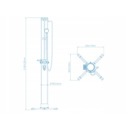 Saulės sodo dušas 35l lauko baseinas 58696