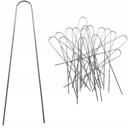 Metaliniai smeigtukai įvairių tipų agrotekstilei, agrotekstilei ir geotekstilei tvirtinti prie žemės, taip pat smeigtukai kurmių
