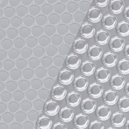 Stačiakampė plaukiojanti saulės folija baseinui, 10x5m, sidabrinė