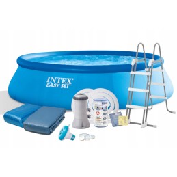 Intex 26166 12430 l rėminės baseino kopėčios mėlynos 39 9 kg