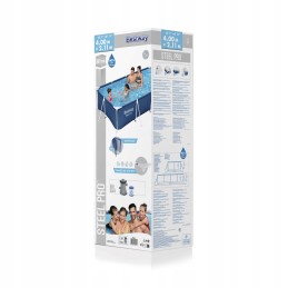 Karkasinio baseino šeimos plieno pro 400x211x81 bestway 3in1 filtro siurblys
