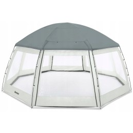 Funkcionalus, praktiškas pavėsinės paviljonas SPA baseinui 6x6x3m bestway 58612