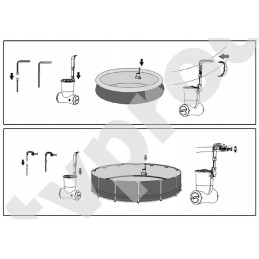 Plaukimo baseino siurblio srautas 2574l h bestway flowclear skimatic