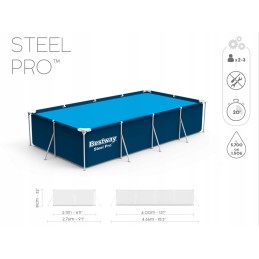 Didelis stačiakampio rėmo baseino bestway rinkinys 400 x 211 cm 8in1 56424