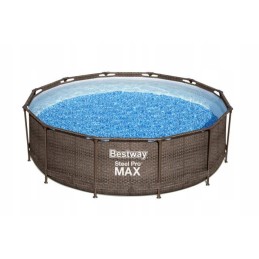 Bestway plieno pro max apvalaus rėmo baseinas, 366 x 100 cm, dangtis