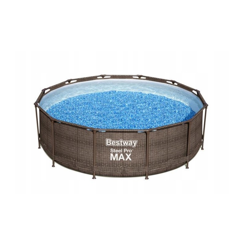 Bestway plieno pro max apvalaus rėmo baseinas, 366 x 100 cm, dangtis