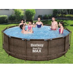 Bestway plieno pro max apvalaus rėmo baseinas, 366 x 100 cm, dangtis
