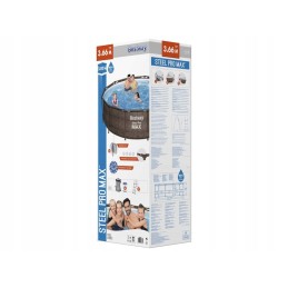 Bestway plieno pro max apvalaus rėmo baseinas, 366 x 100 cm, dangtis