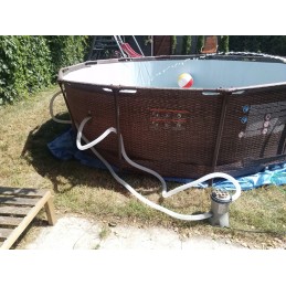 Bestway plieno pro max apvalaus rėmo baseinas, 366 x 100 cm, dangtis