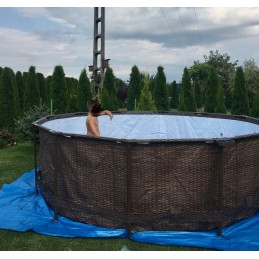 Bestway plieno pro max apvalaus rėmo baseinas, 366 x 100 cm, dangtis