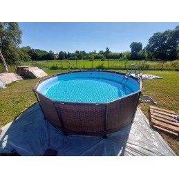 Bestway plieno pro max apvalaus rėmo baseinas, 366 x 100 cm, dangtis