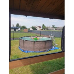 Bestway plieno pro max apvalaus rėmo baseinas, 366 x 100 cm, dangtis