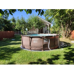 Bestway plieno pro max apvalaus rėmo baseinas, 366 x 100 cm, dangtis