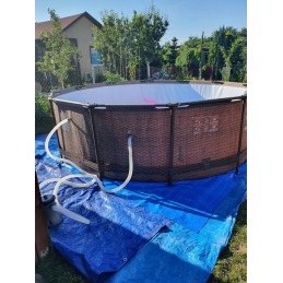 Bestway plieno pro max apvalaus rėmo baseinas, 366 x 100 cm, dangtis