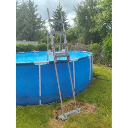 4 pakopų flowclear baseino kopėčios 132 cm lu