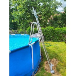 4 pakopų flowclear baseino kopėčios 132 cm lu