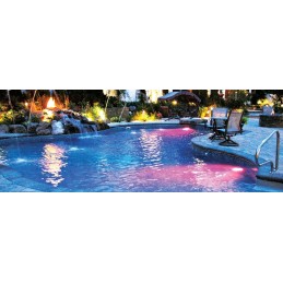 Plokščia povandeninė lempa baseinui par56 rgb 15w 900lm