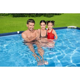 Deluxe steel pro frame pool 300x201x66 bestway 3in1 pump filter