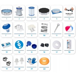 22in1 rėmo sodo baseinas 366x76 bestway