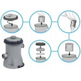 Plieninis sodo baseinas 366x76 bestway 56681 komplektas 17in1