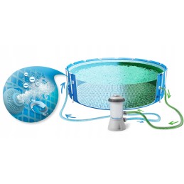 Bestway 366 366x76 baseinas, karkasinės kopėčios 21 viename