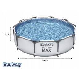 Bestway plieno pro max baseinas 305 x 76 cm