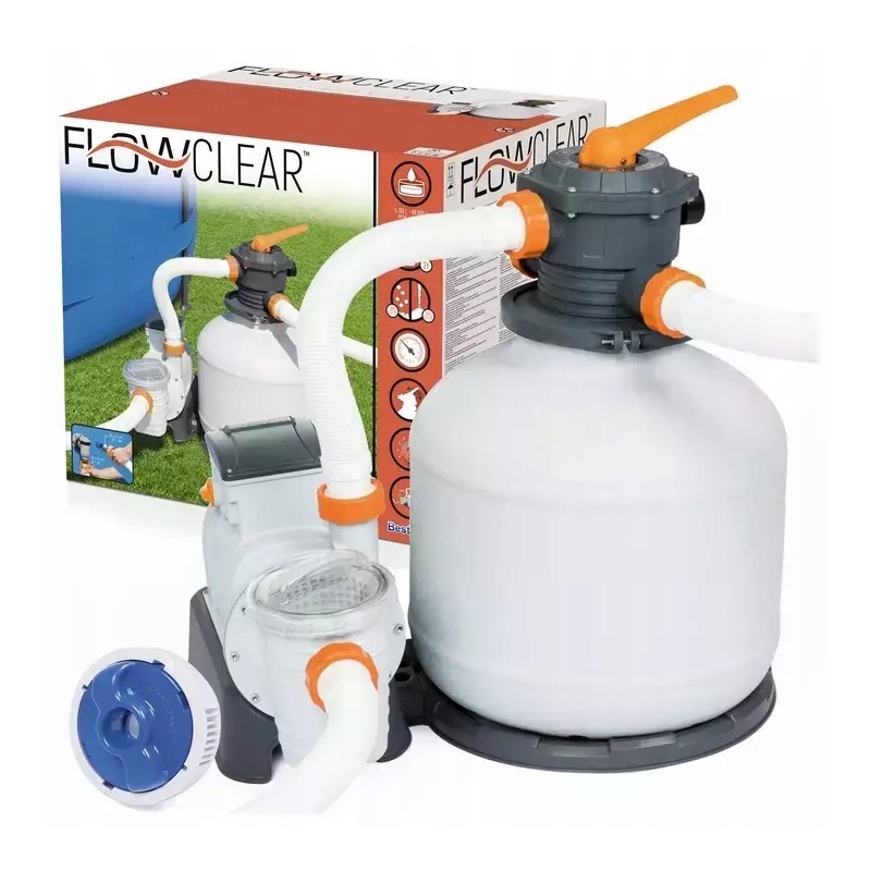 Smėlio filtro siurblys baseinui bestway 58486 11355 lh chemconnect