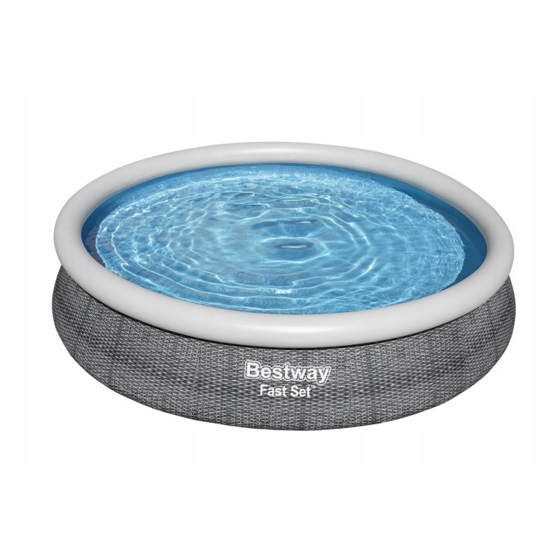 Bestway 57445 greitas išsiplėtimo baseinas su filtro siurbliu pilka 3 66m x 76
