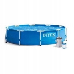 Intex plieno karkaso sodo baseinas su pompa 366x76cm