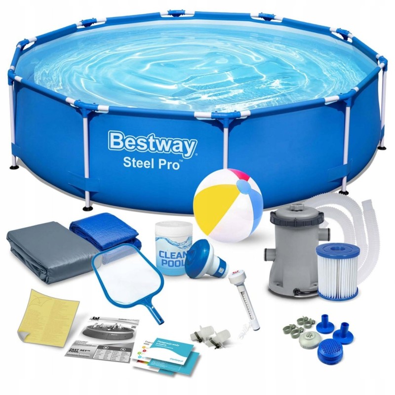 Plieninis sodo baseinas 305 x 76 cm, 15 viename komplektas