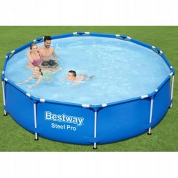 Bestway sodo rėmo baseinas su flirtavimo pompa, apvalus 56679