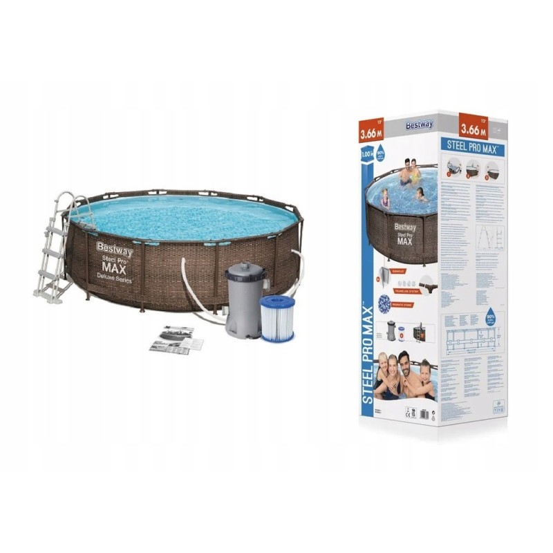 56709 rėmo baseino sodo rinkinys 366x100 siurblio kopėčių filtras bestway