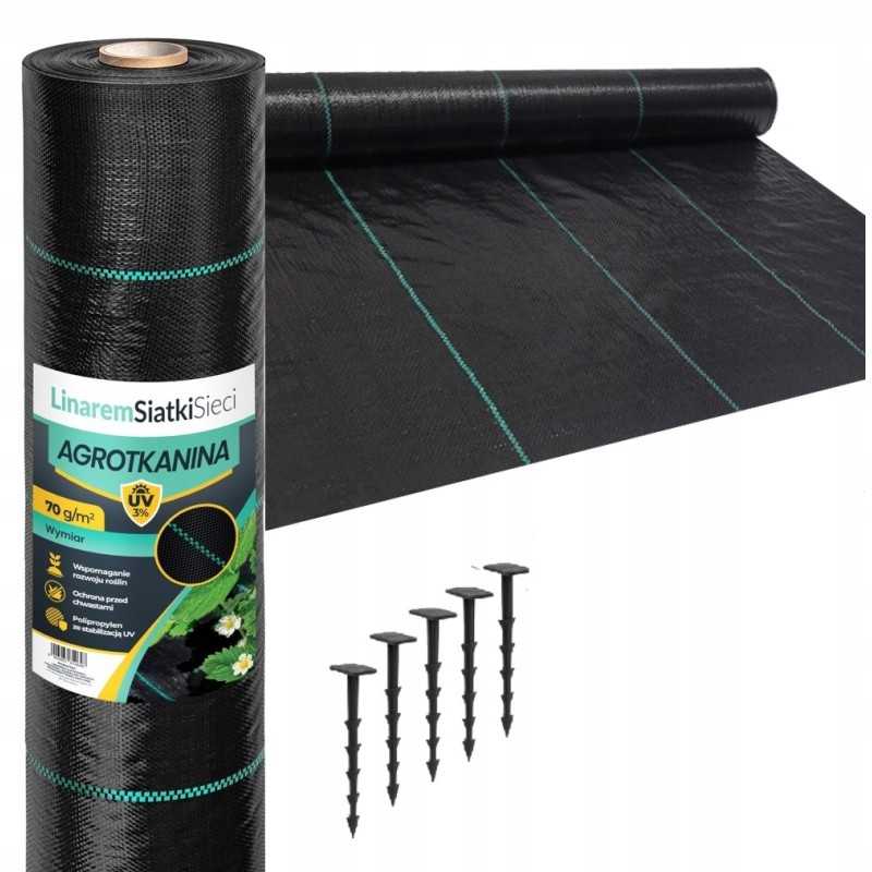 Agrotkanina 70g 3,2x100m juodas agrotekstilės kilimėlis piktžolėms uv3