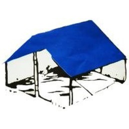 Dengiantis brezentas 20x20 mėlynas 60g m2