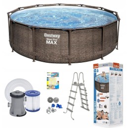 Plieninis sodo baseinas 366x100 cm plieno pro max 56709