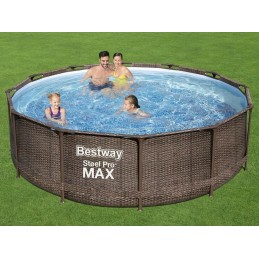 Plieninis sodo baseinas 366x100 cm plieno pro max 56709