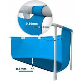 Plieninis sodo baseinas 305 x 76 cm 15-in-1 rinkinys i