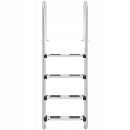 Nerūdijančio plieno baseino kopėčios, 4 pakopos, 1570 mm