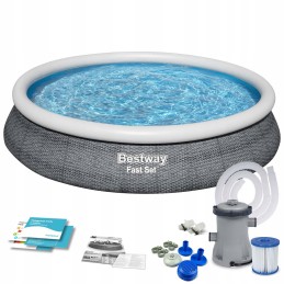 Bestway 57313 greitas išsiplėtimo baseinas su filtro siurbliu pilka 4 57m x 84